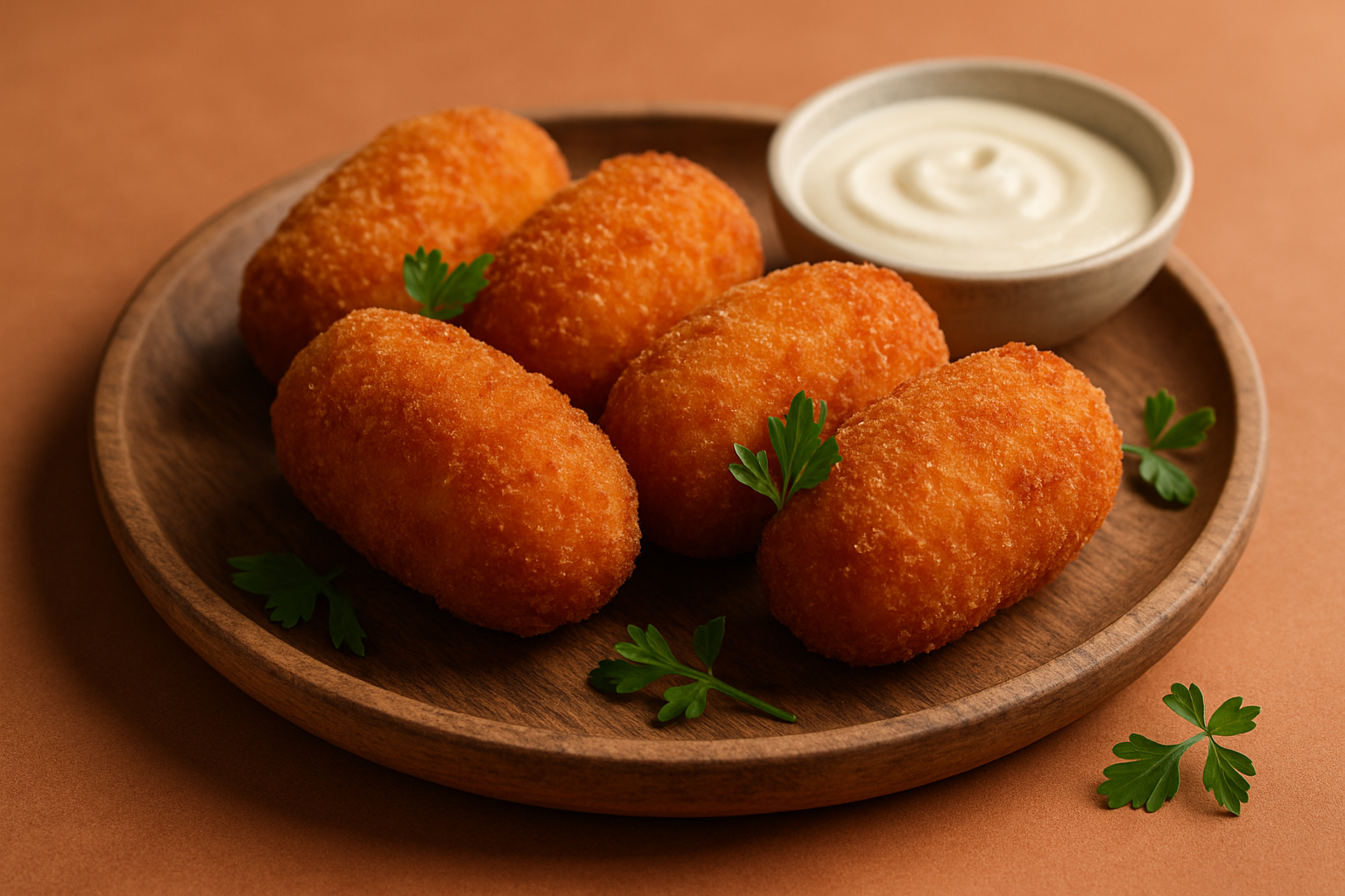 Croquettes chorizo maison dorées et croustillantes prêtes à être dégustées