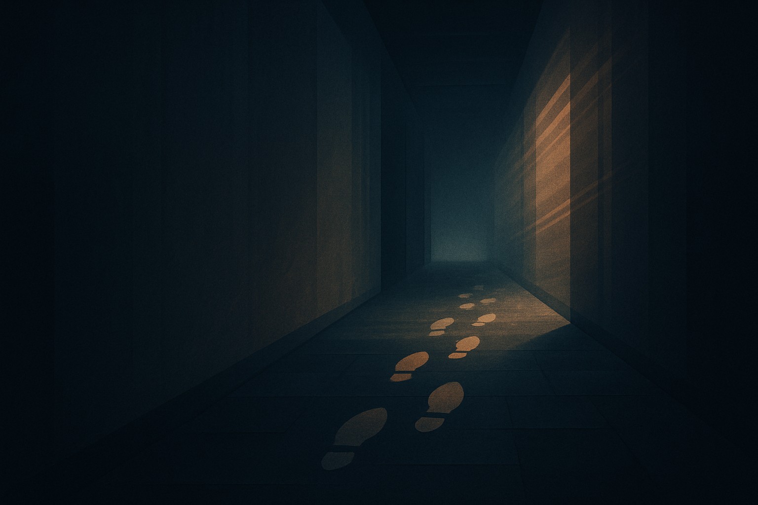 Poésie des pas dans le couloir - Métaphore moderne