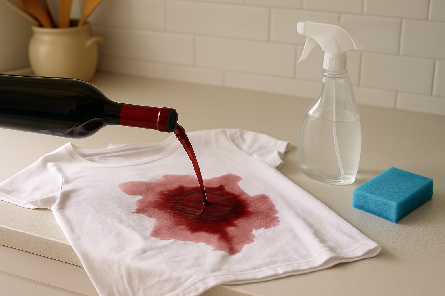 Comment faire partir tache de vin rouge sur un tissu