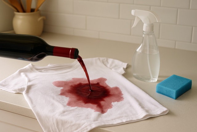Comment faire partir tache de vin rouge sur un tissu